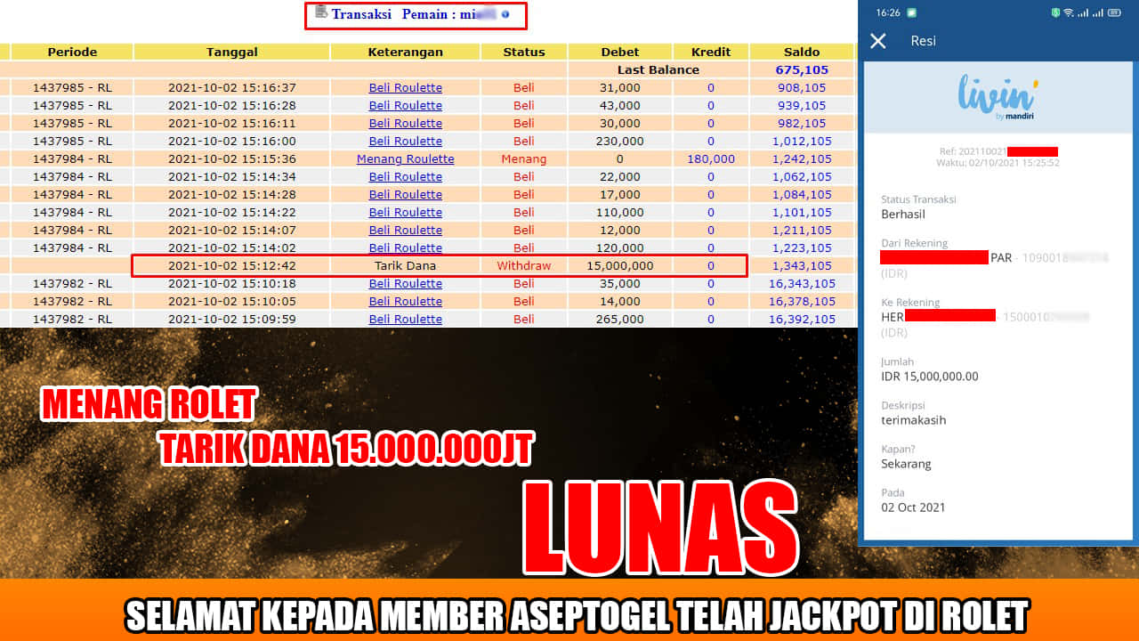 bukti pembayaran livegames aseptogel
