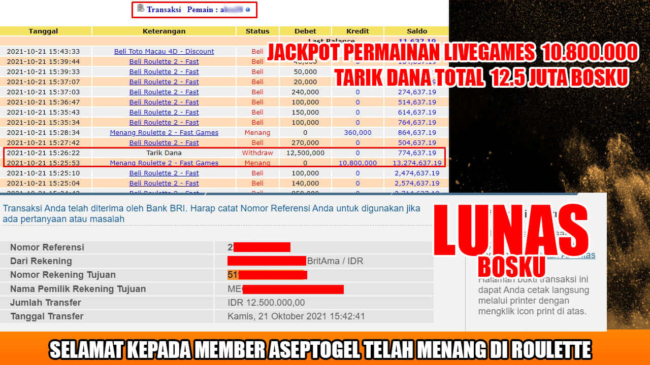 bukti pembayaran livegames rolet aseptogel