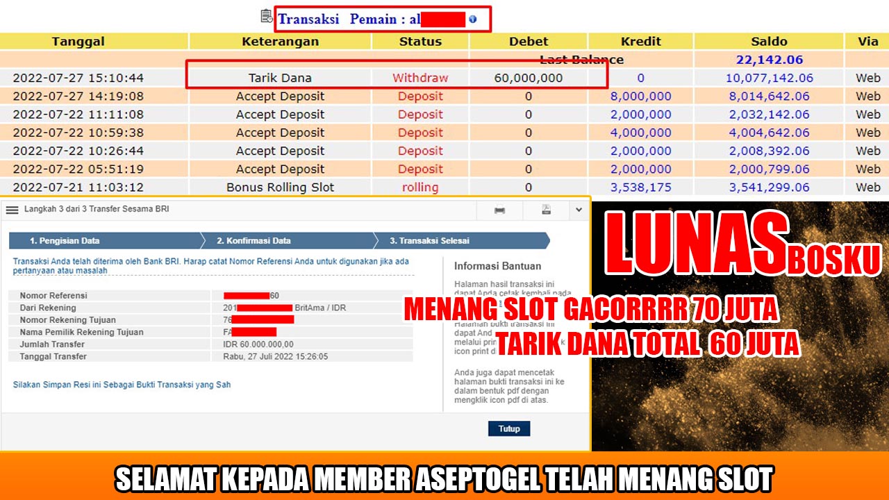 bukti pembayaran slot aseptogel