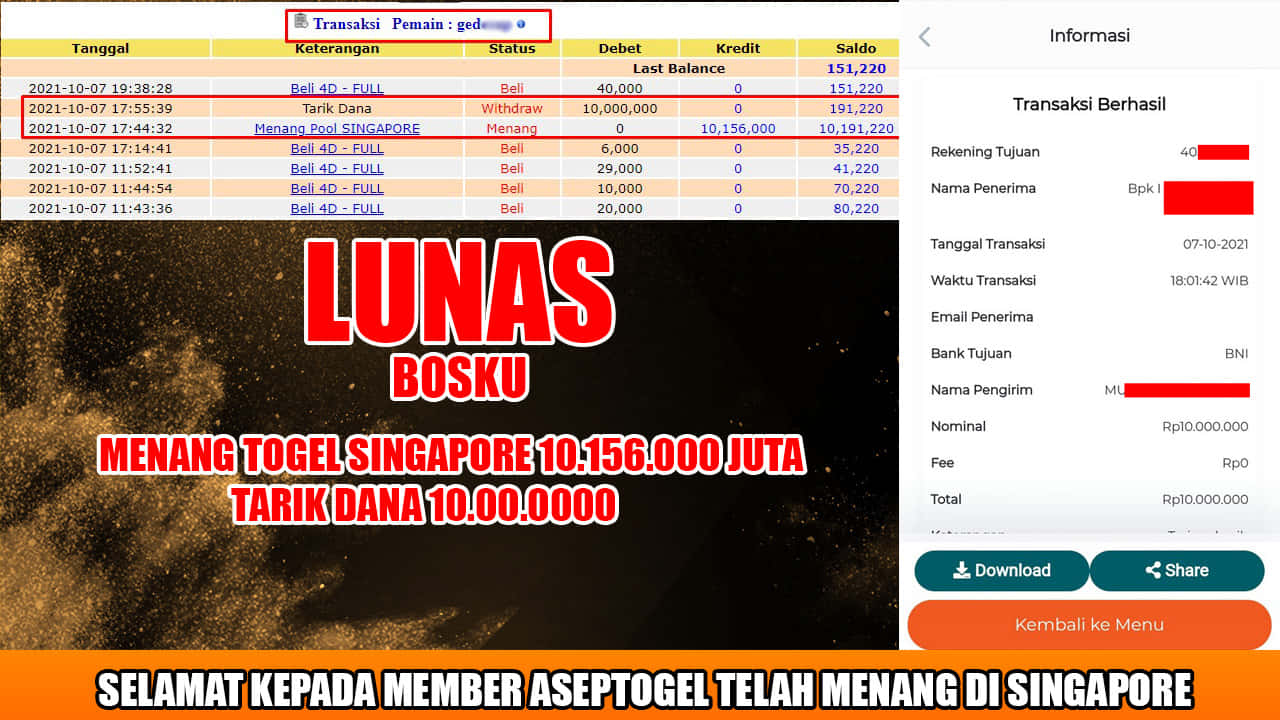 bukti pembayaran togel singapore di aseptogel